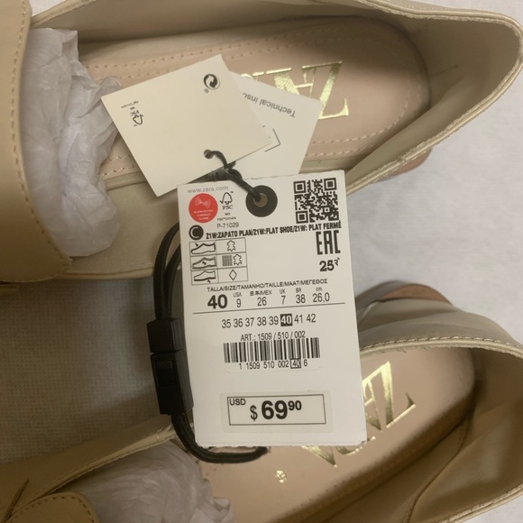 Zara TASSELED SOFT LEATHER LOAFERS - Picture 6 of 6